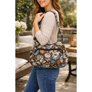 Vera Bradley Little Betsy Java Blue Quilted Shoulder Bag USA